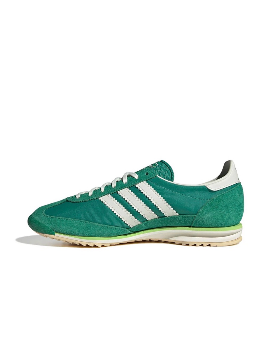 adidas Green Retro Runner Sneakers with White Stripes 1864999 - Picture 2 of 6